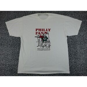 Vintage Philly Fan Waiting For A Championship Philadelphia Sports Shirt White XL